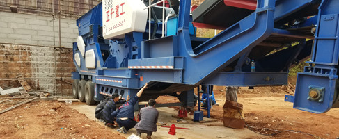 8868在线官网登录入口鄂式移动破碎站安装调试现场